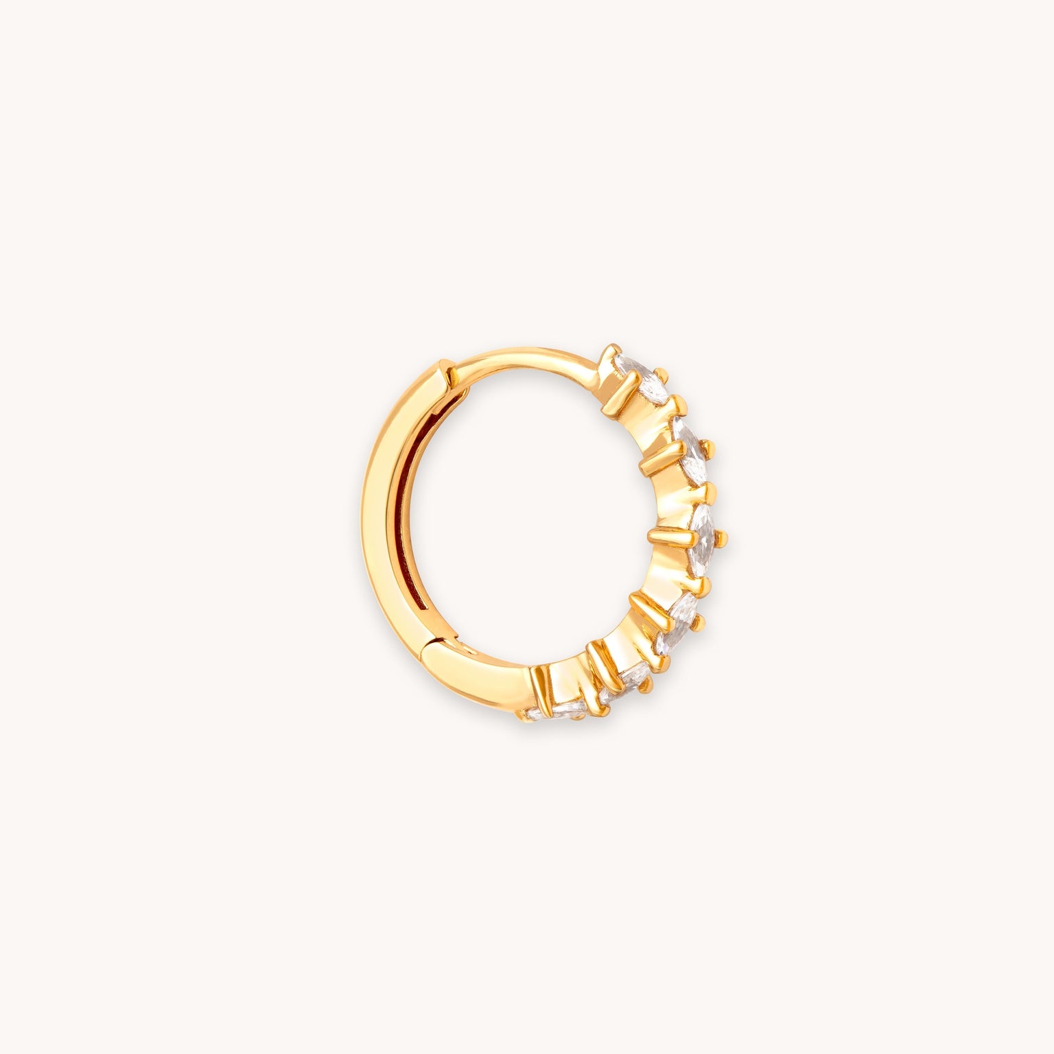 Navette Hoop 11.5mm in Gold