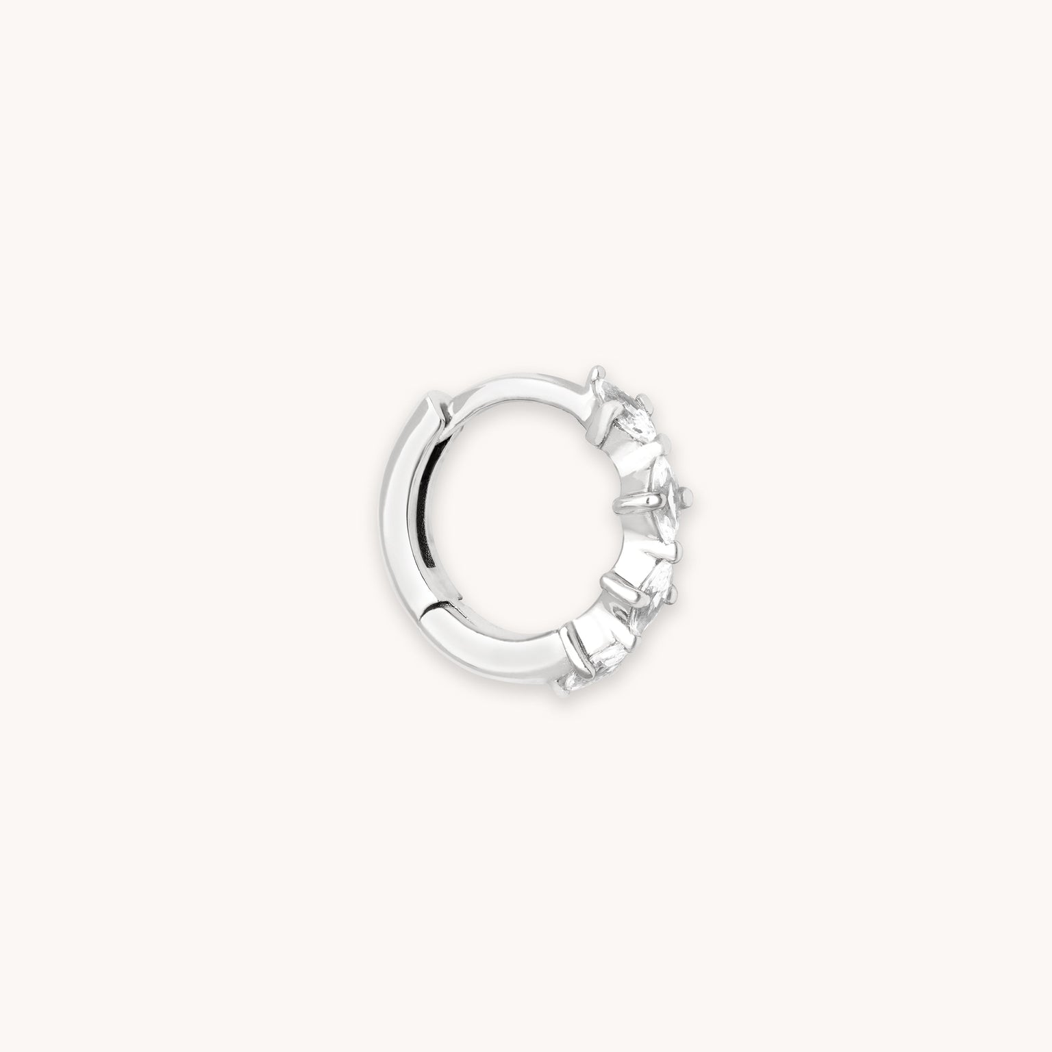 Navette Hoop 8mm in Silver