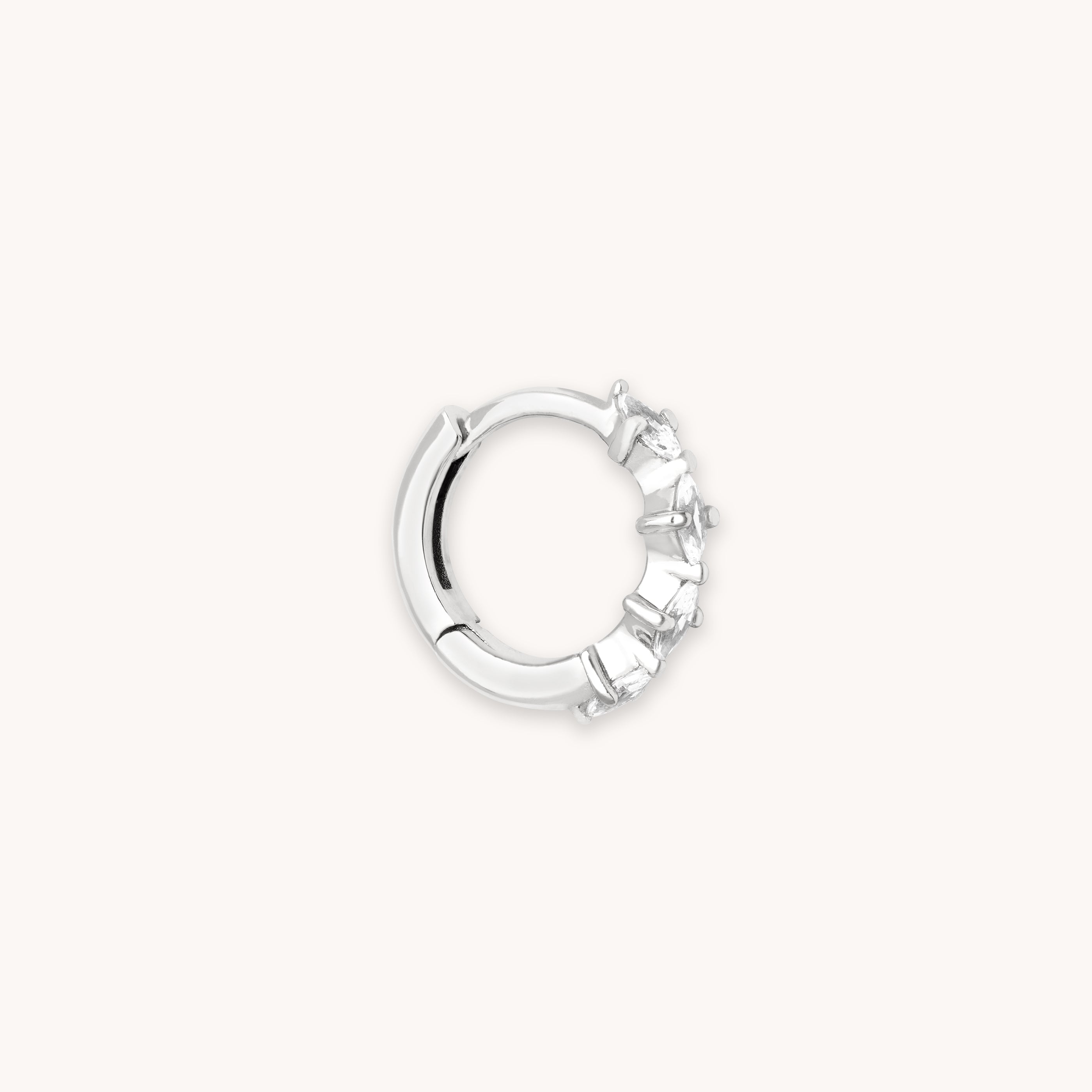 Navette Hoop 8mm in Silver