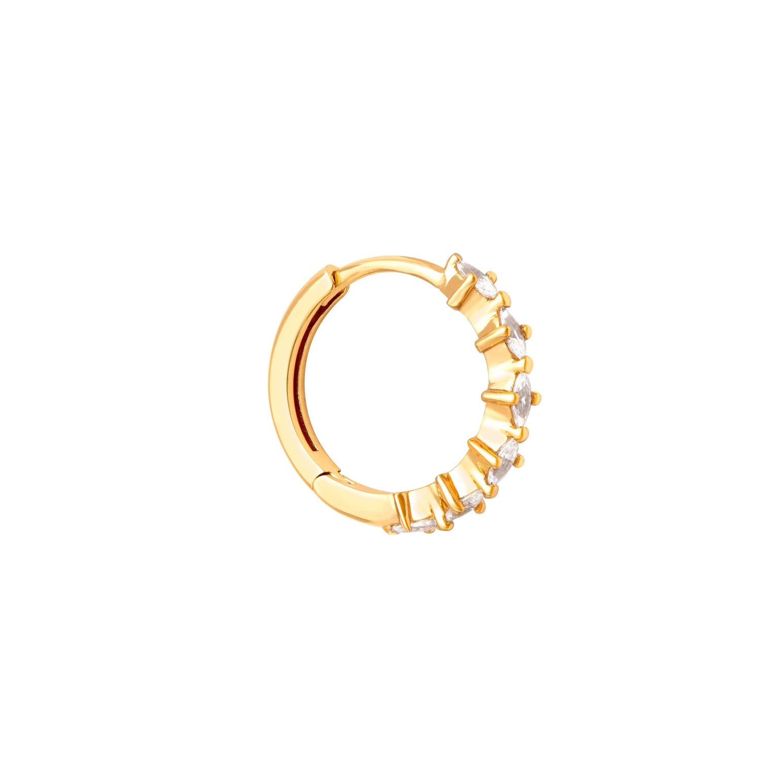 Navette Hoop 11.5mm in Gold