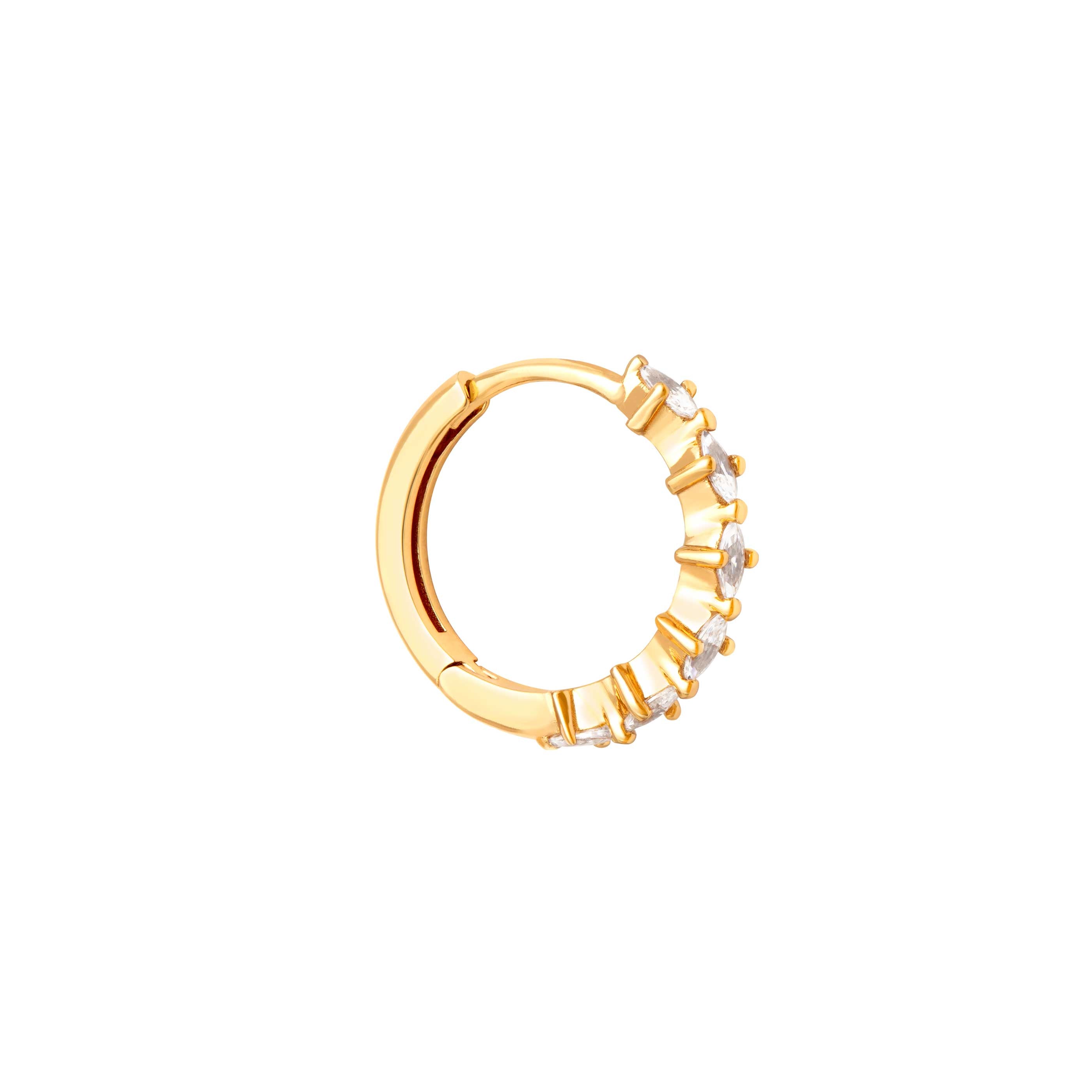 Navette Hoop 11.5mm in Gold