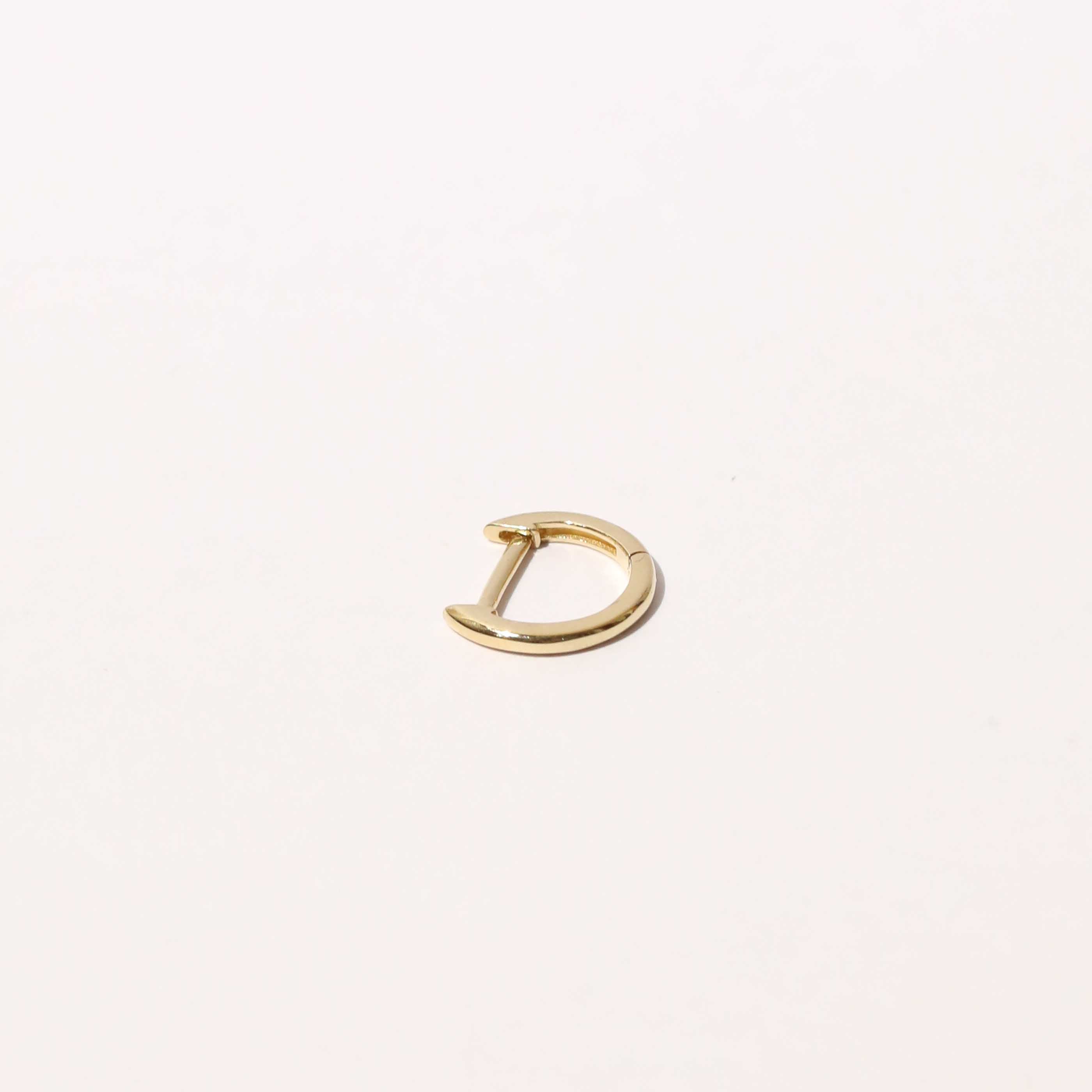 Simple Piercing Hoop in Solid Gold