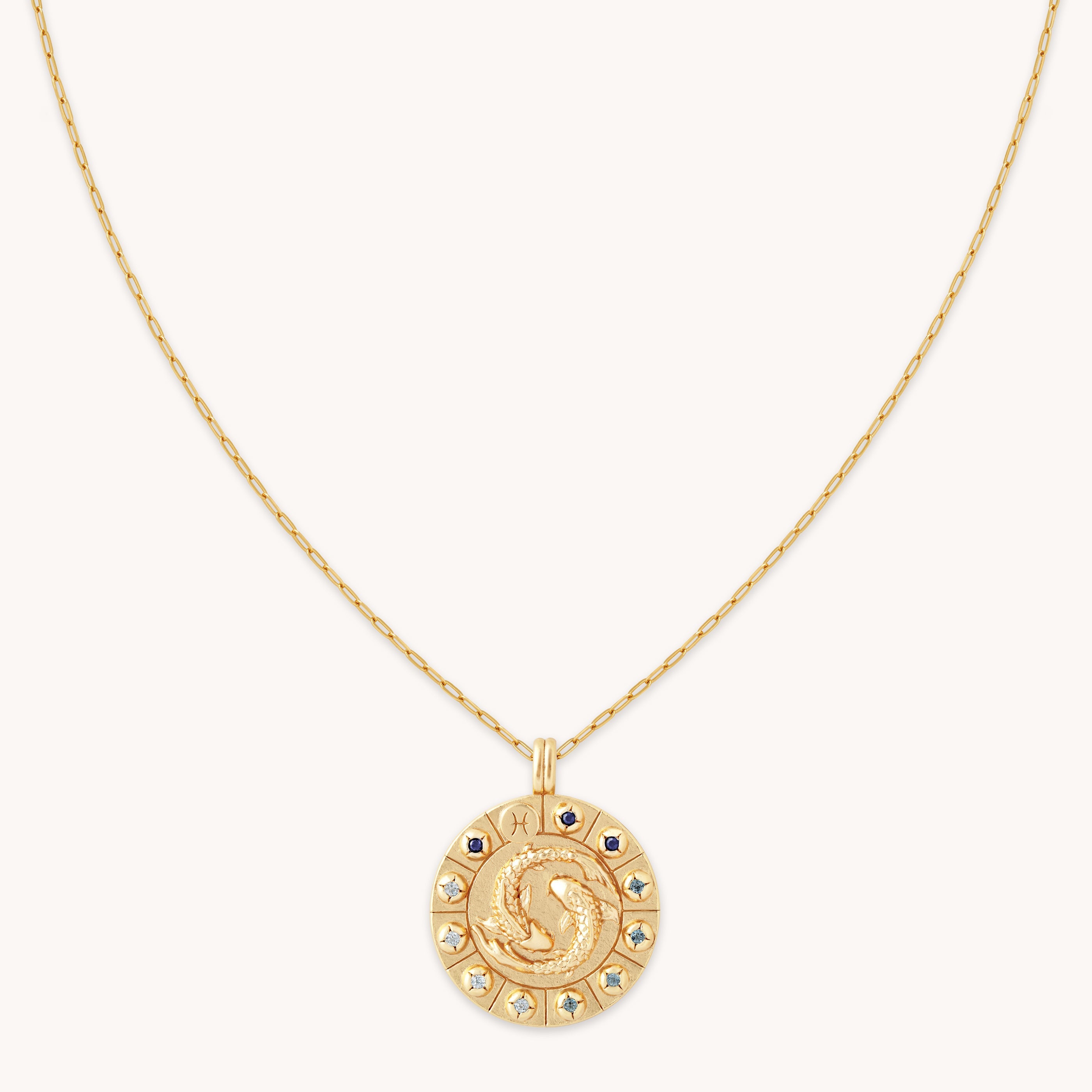 Pisces Gold Zodiac Bold Miyu Necklaces | & Pendant Astrid