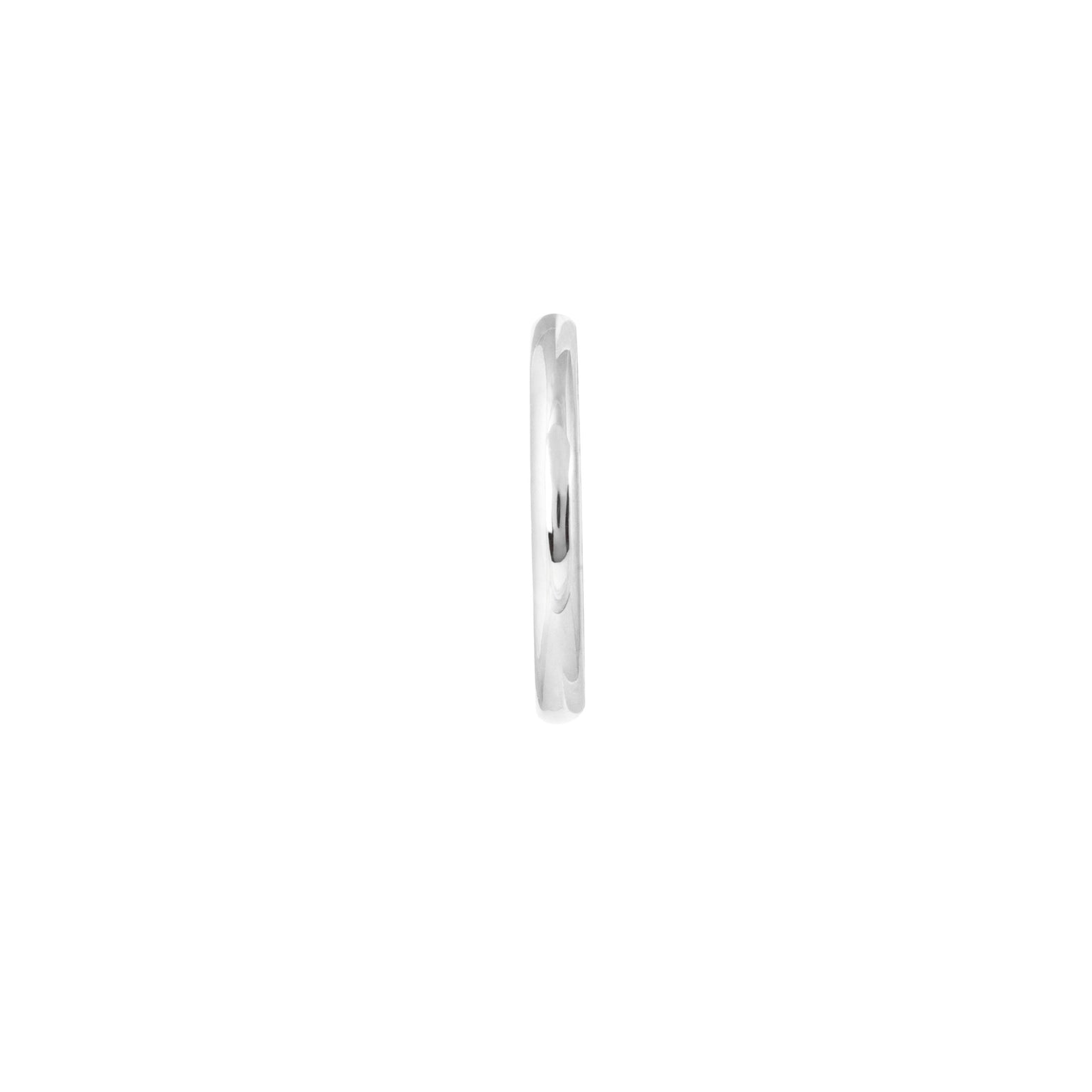 Solid White Gold Simple Piercing Hoop