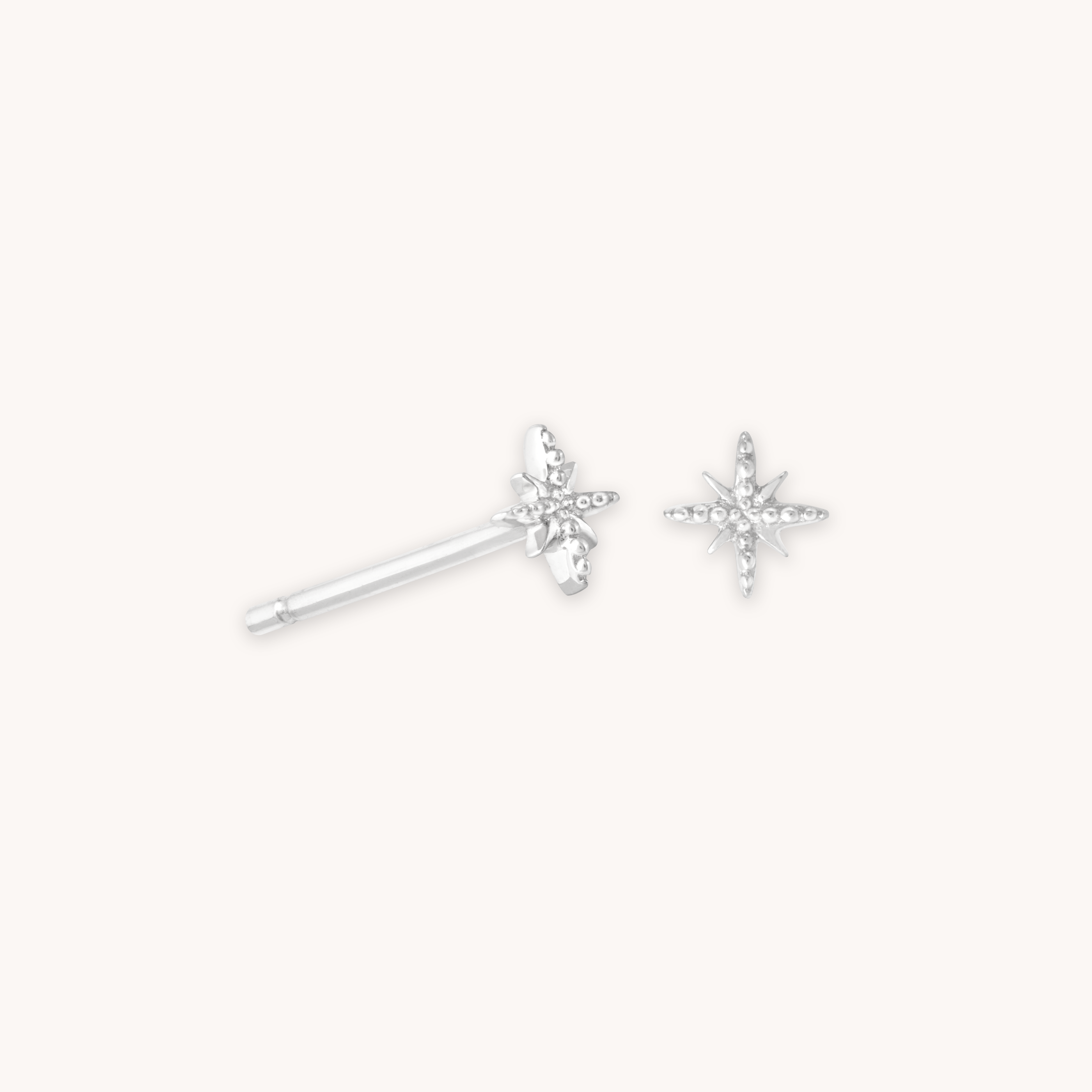 Twilight Stud Earrings in Solid White Gold
