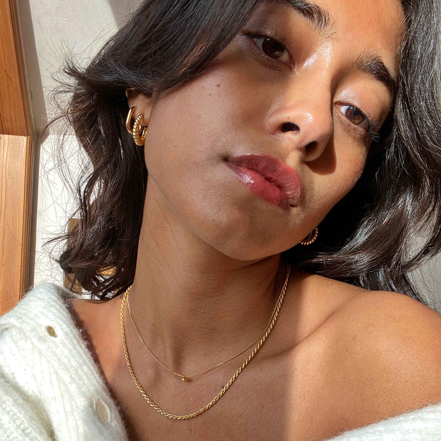 Rope Chain Necklace in Gold