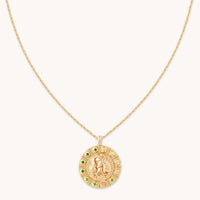 Virgo Bold Zodiac Pendant Necklace in Gold