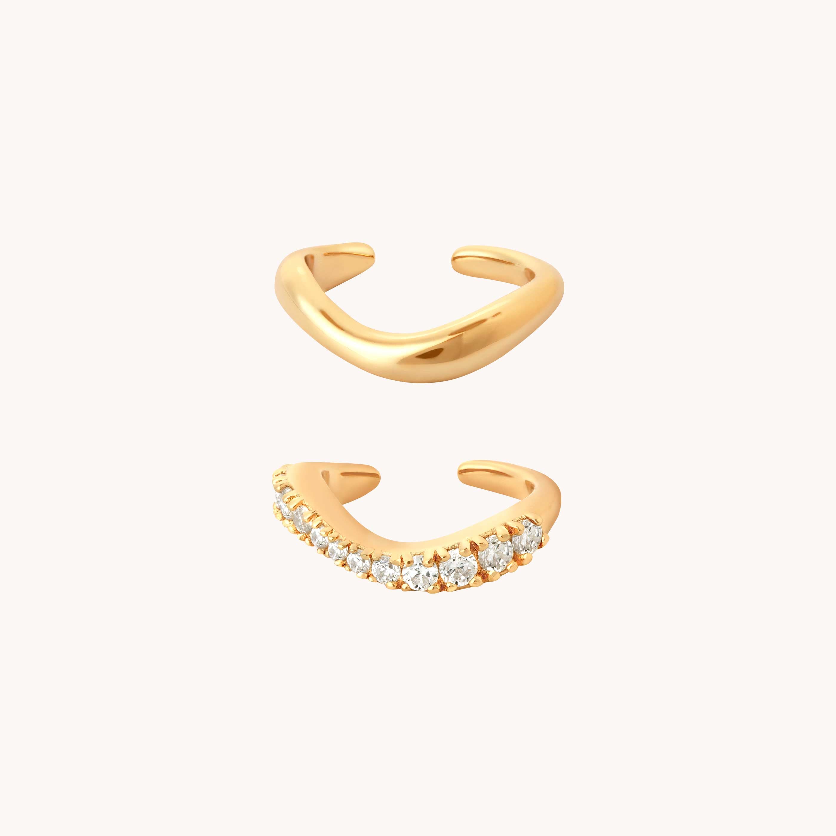 Wave Cuff Gift Set in Gold