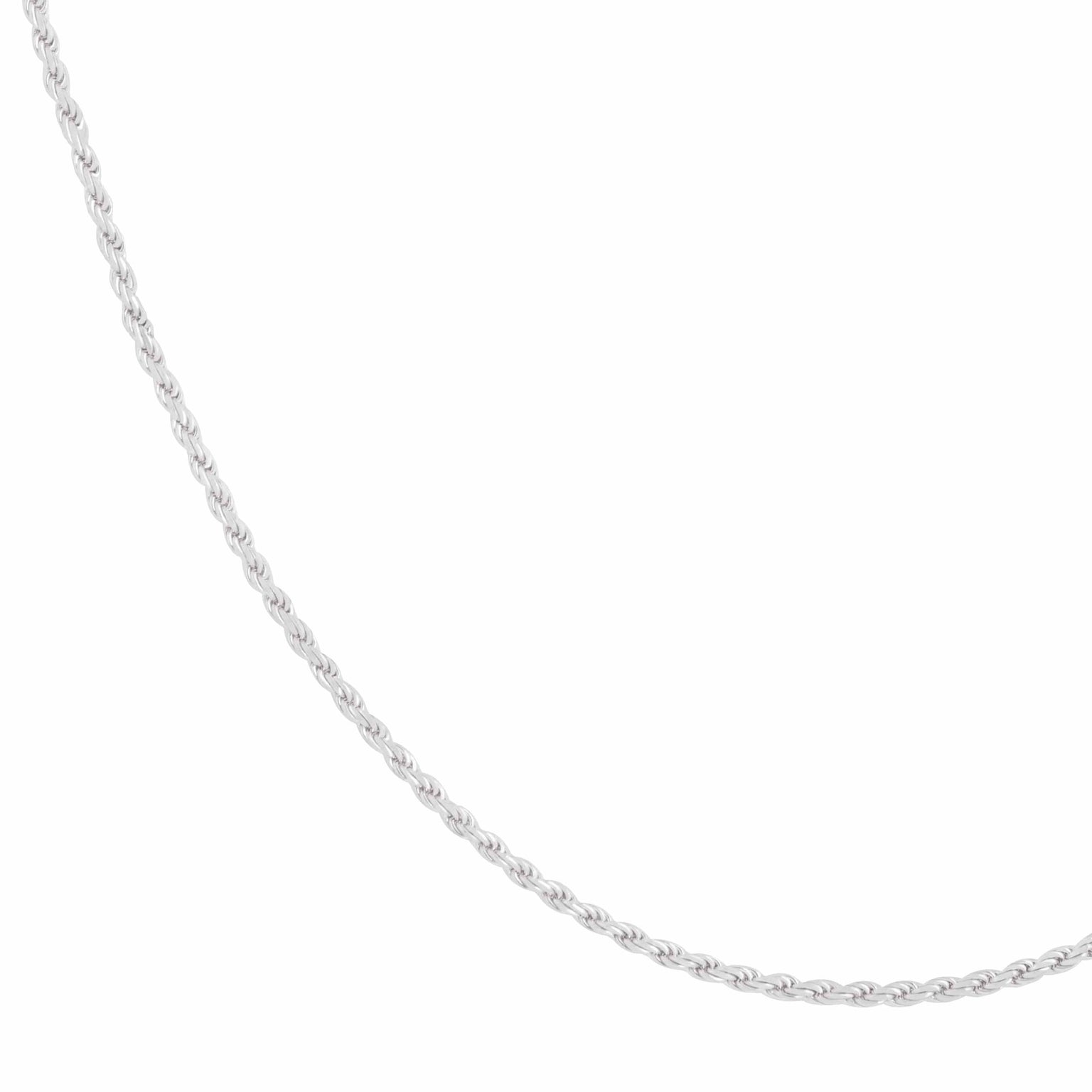 Rope Chain Necklace in Silver