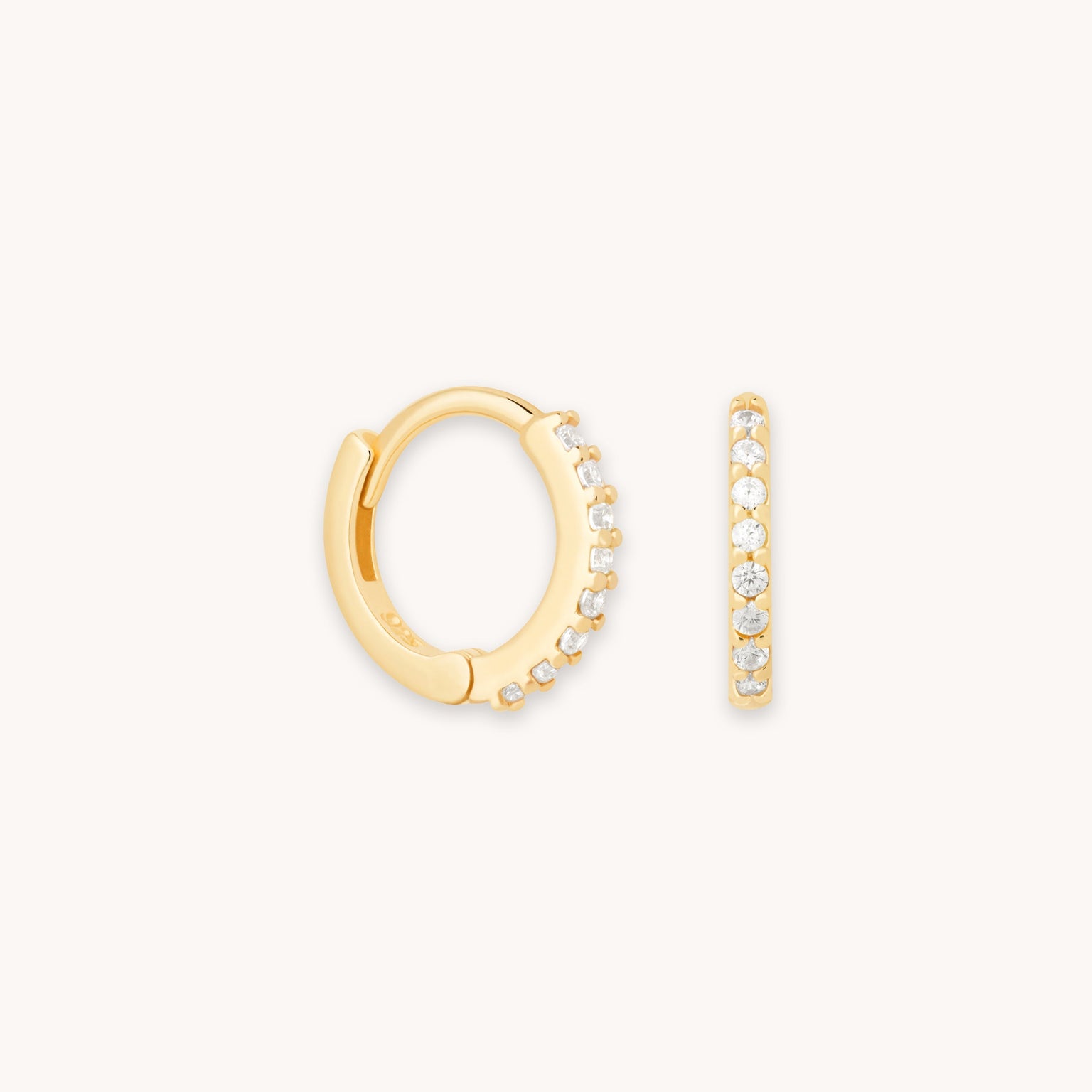 Crystal Jewelled Huggies in Gold