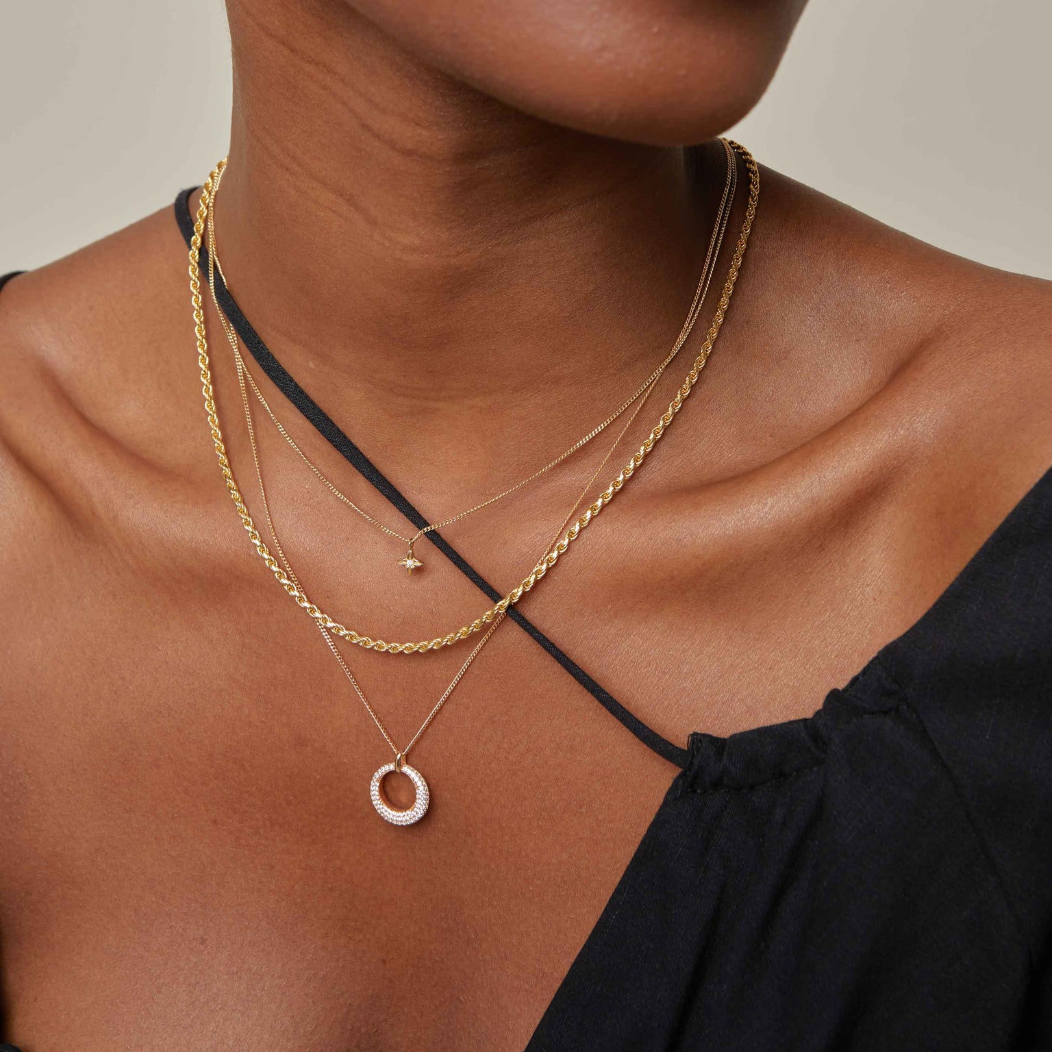 Rope Chain Necklace in Gold