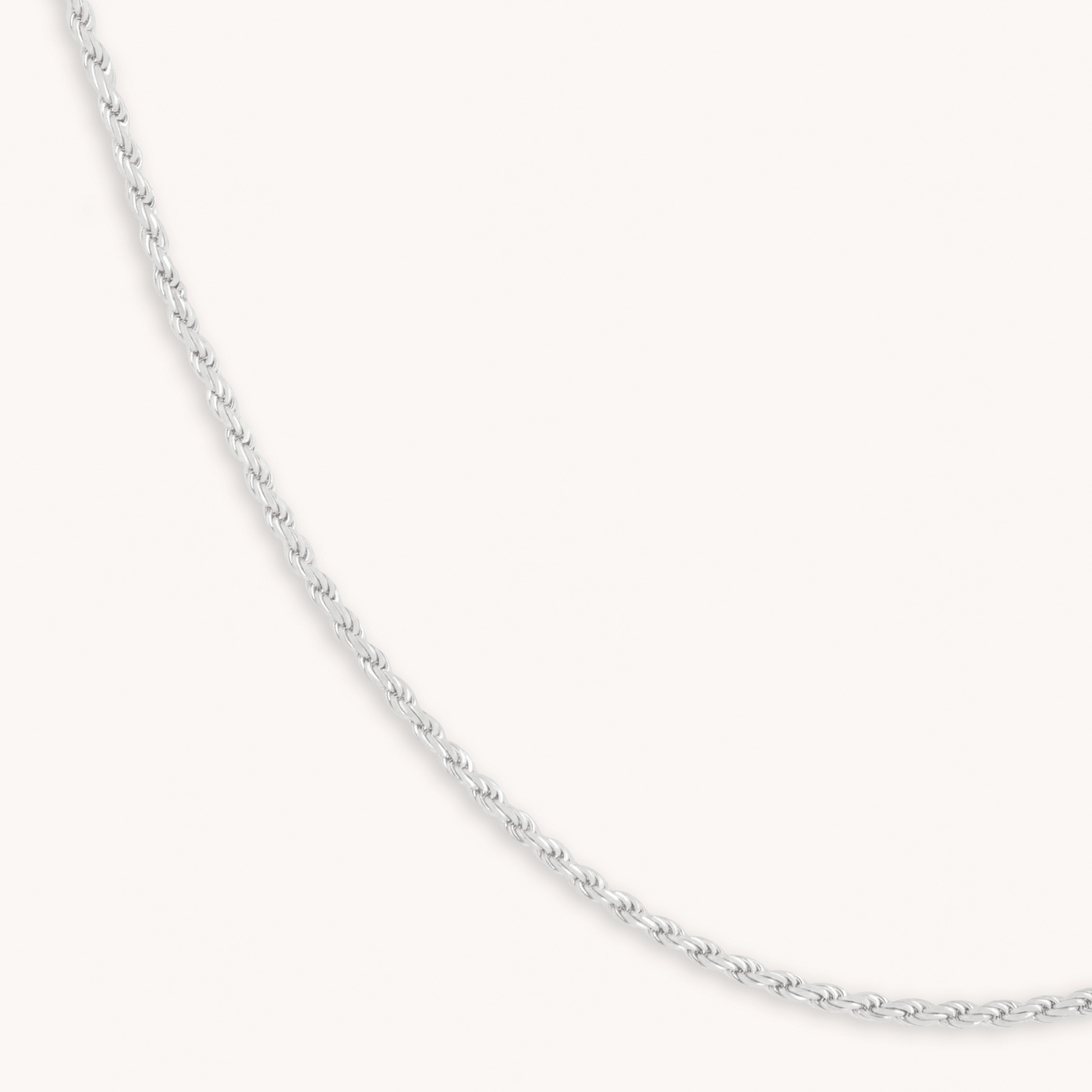 Cled Rope Knotted Necklace Clear Air / Sterling Silver