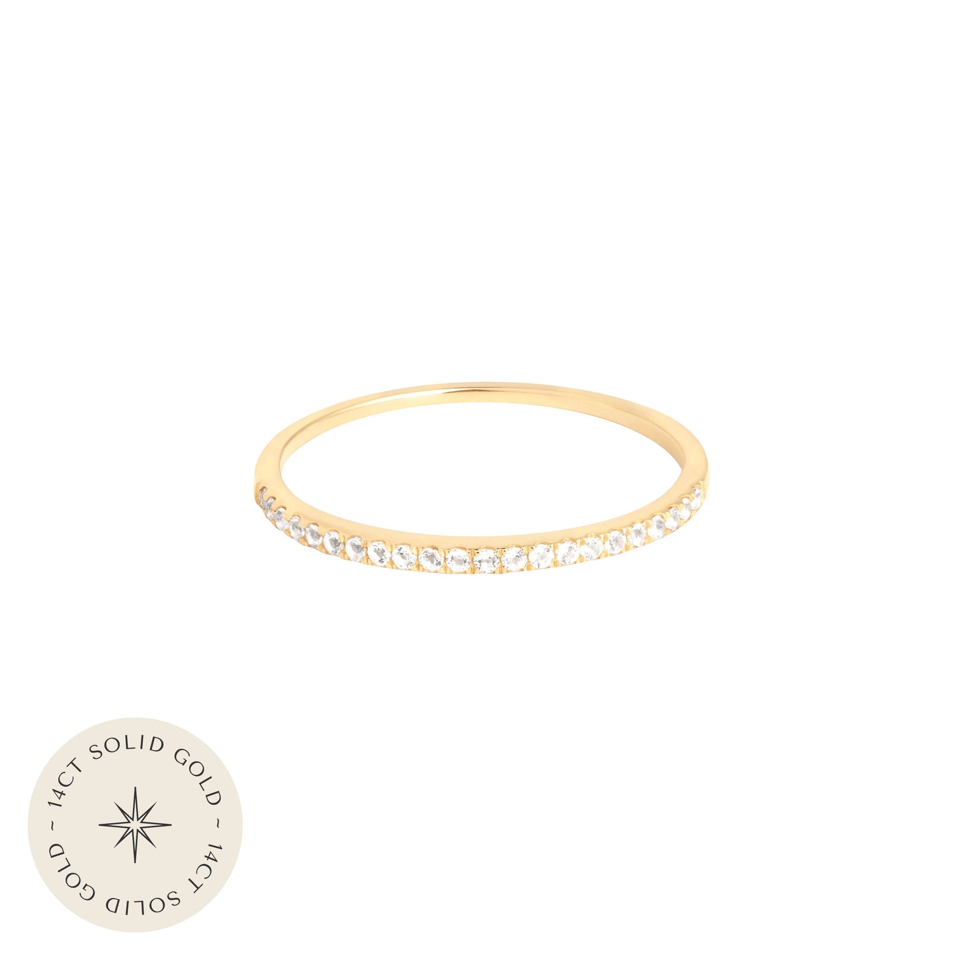 Topaz Eternity Ring in Solid Gold with 14CT solid gold label