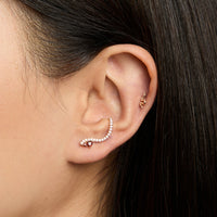 Dome Medium Hoops in Gold