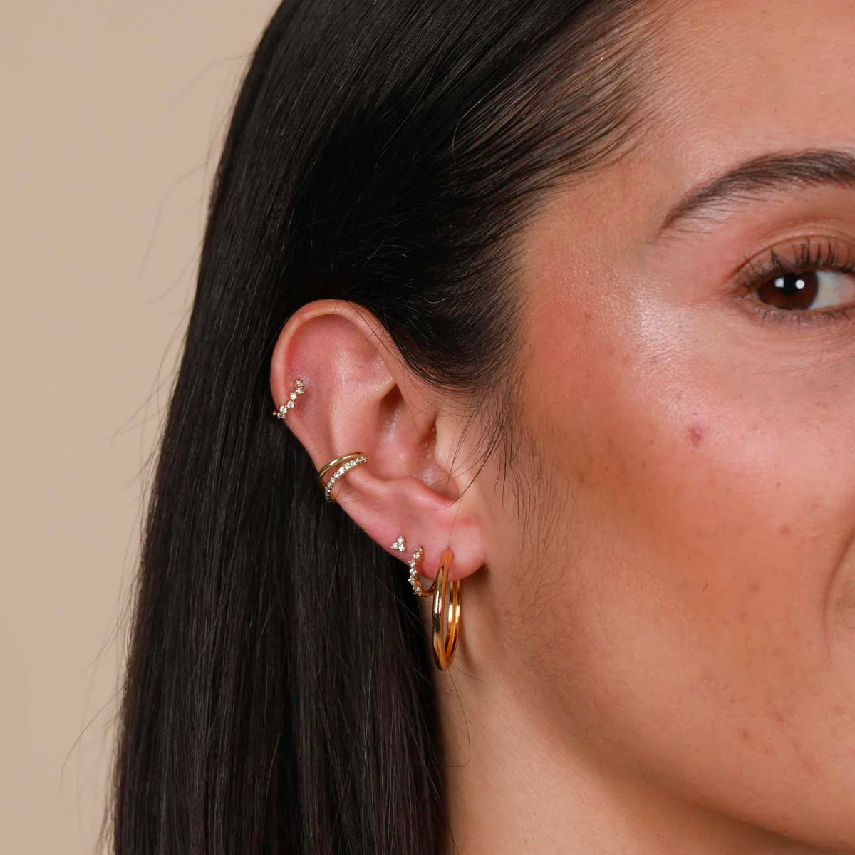 Hoop Cartilage Huggie Earring Piercing Helix Tragus Conch Jewelry