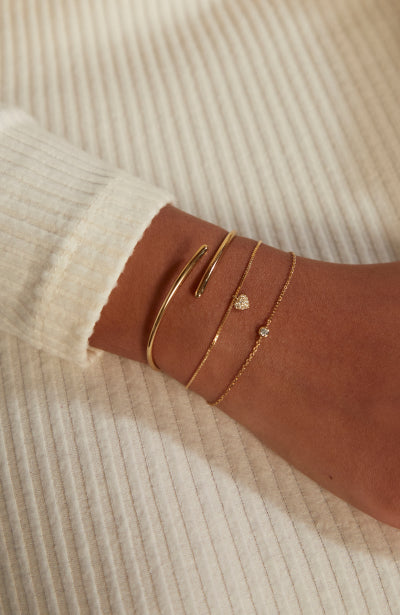 Tennis Bracelet in Gold - 165 mm | Jewellery by Astrid & Miyu