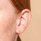 August Peridot Birthstone Earrings in Solid White Gold