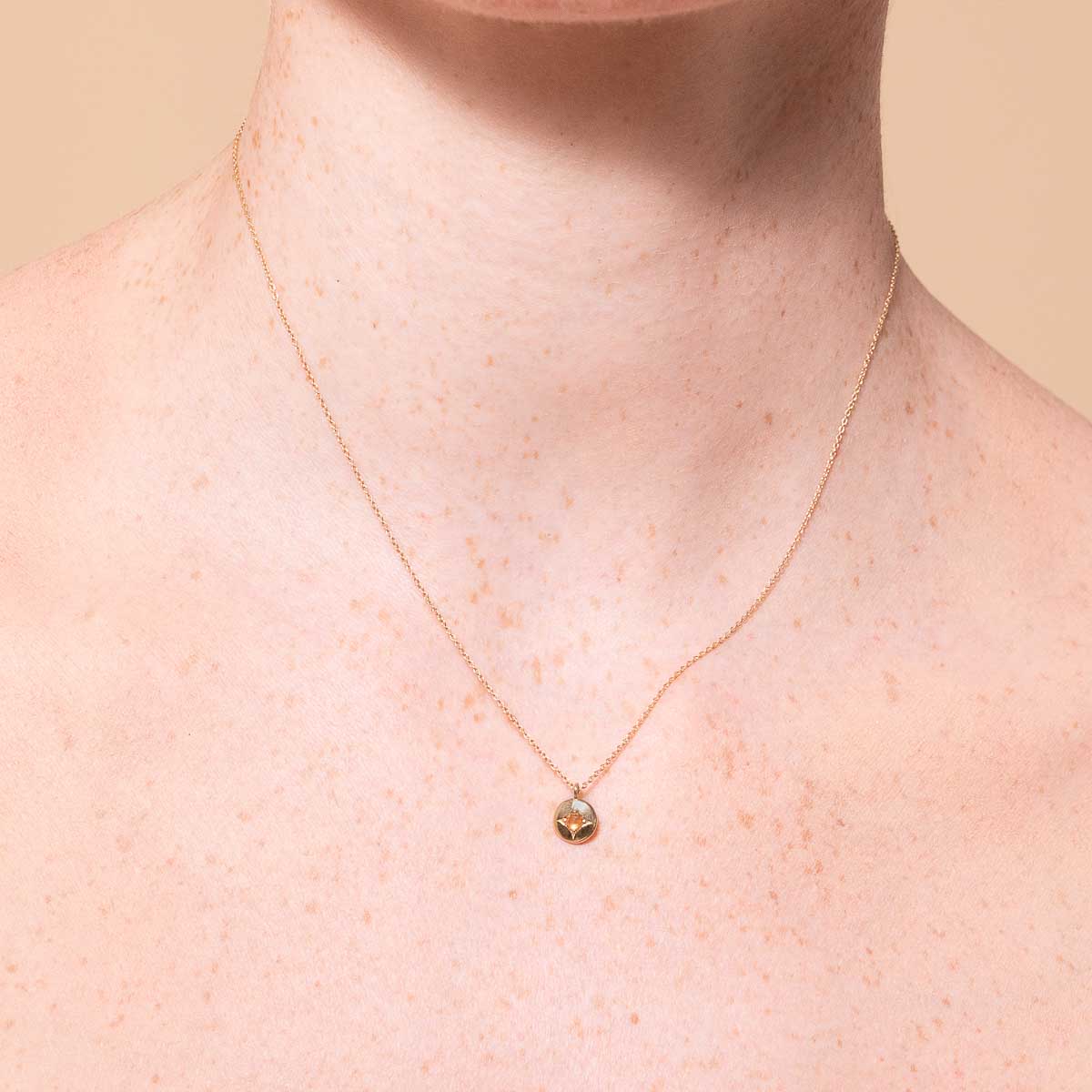 November Birthstone Necklace in Solid Gold