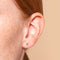 December Birthstone Earrings in Solid White Gold