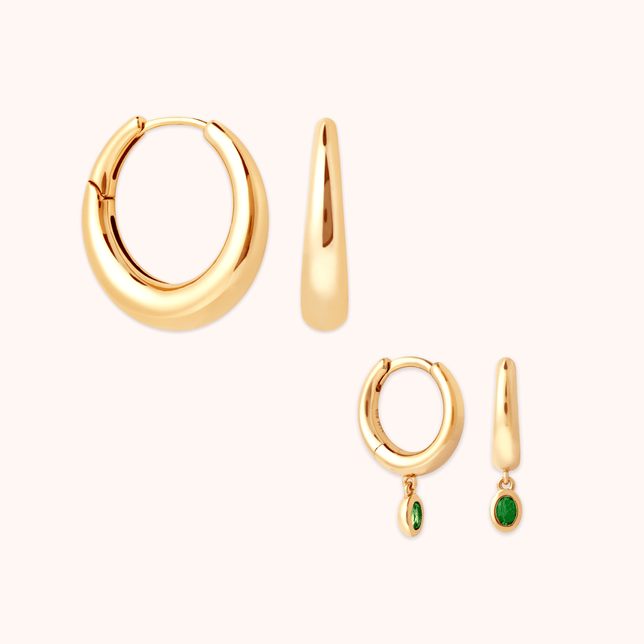Green Topaz Stacking Set in Gold