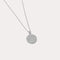 Close up shot of the back of the Taurus Zodiac Pendant Necklace in Silver