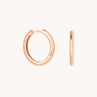 18k Rose Gold Plated Jewellery - Essential Medium Hoops in Rose Gold - Hoop Earrings - Astrid &amp; Miyu
