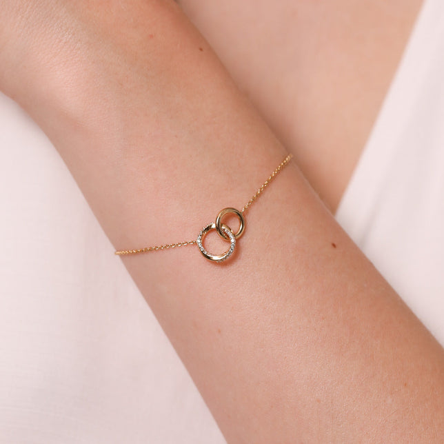 Orbit Crystal Bracelet in Gold