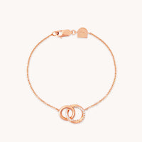 Orbit Crystal Bracelet in Rose Gold