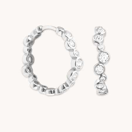 Gleam Crystal Gold Hoops | Astrid & Miyu Earrings