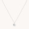 June Moonstone Birthstone Necklace in Solid White Gold