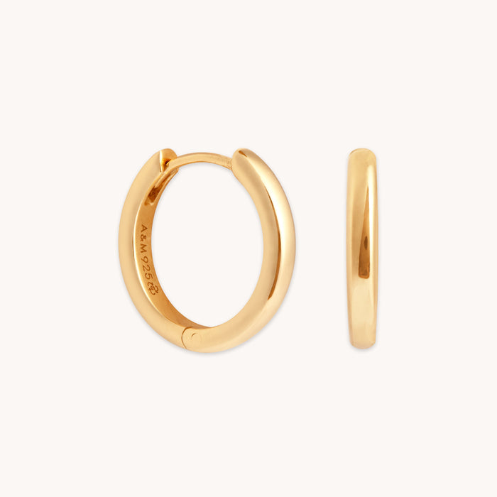 18k Gold Plated Jewellery - Essential Small Hoops in Gold - Hoop Earrings - Astrid &amp; Miyu