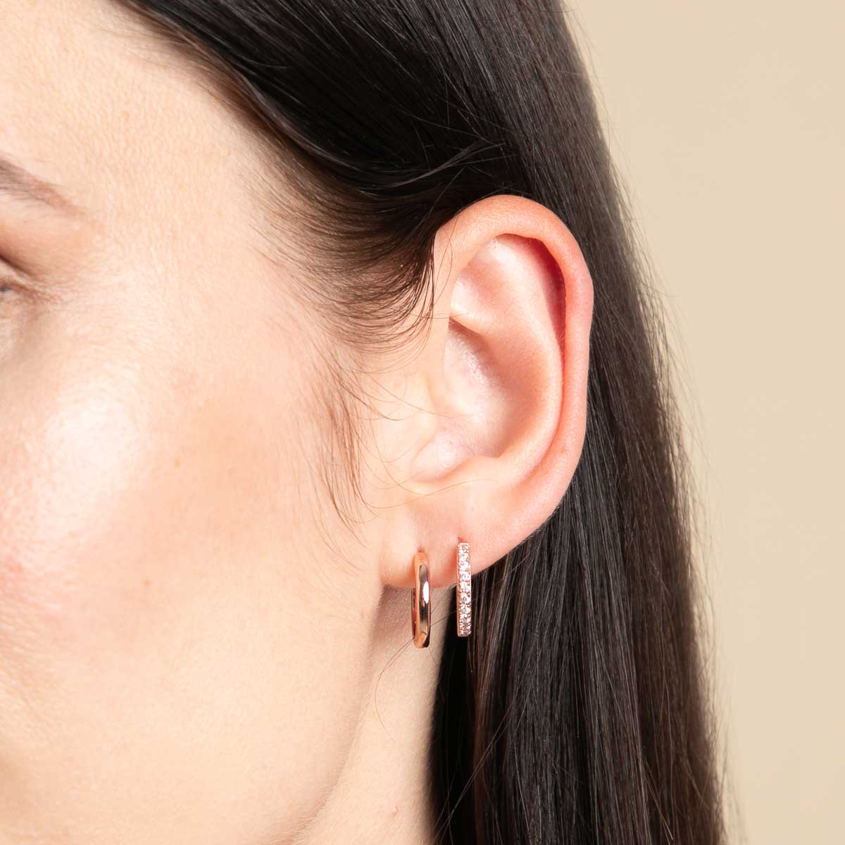 Essential Small Hoops in Rose Gold