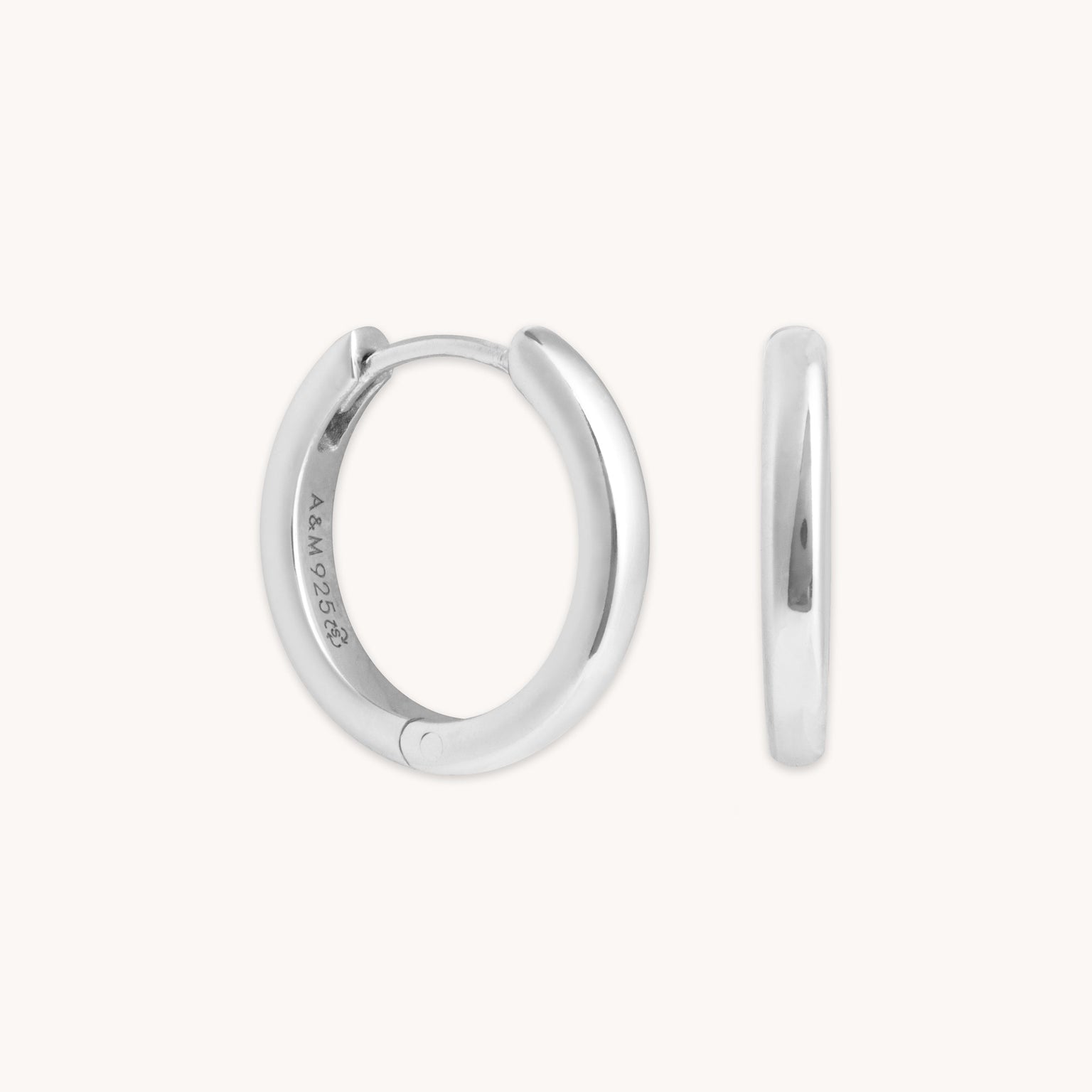 Charm Compatible Hoops - Essential Small Hoops in Silver - Hoop Earrings - Astrid &amp; Miyu