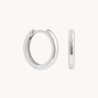 Charm Compatible Hoops - Essential Small Hoops in Silver - Hoop Earrings - Astrid &amp; Miyu