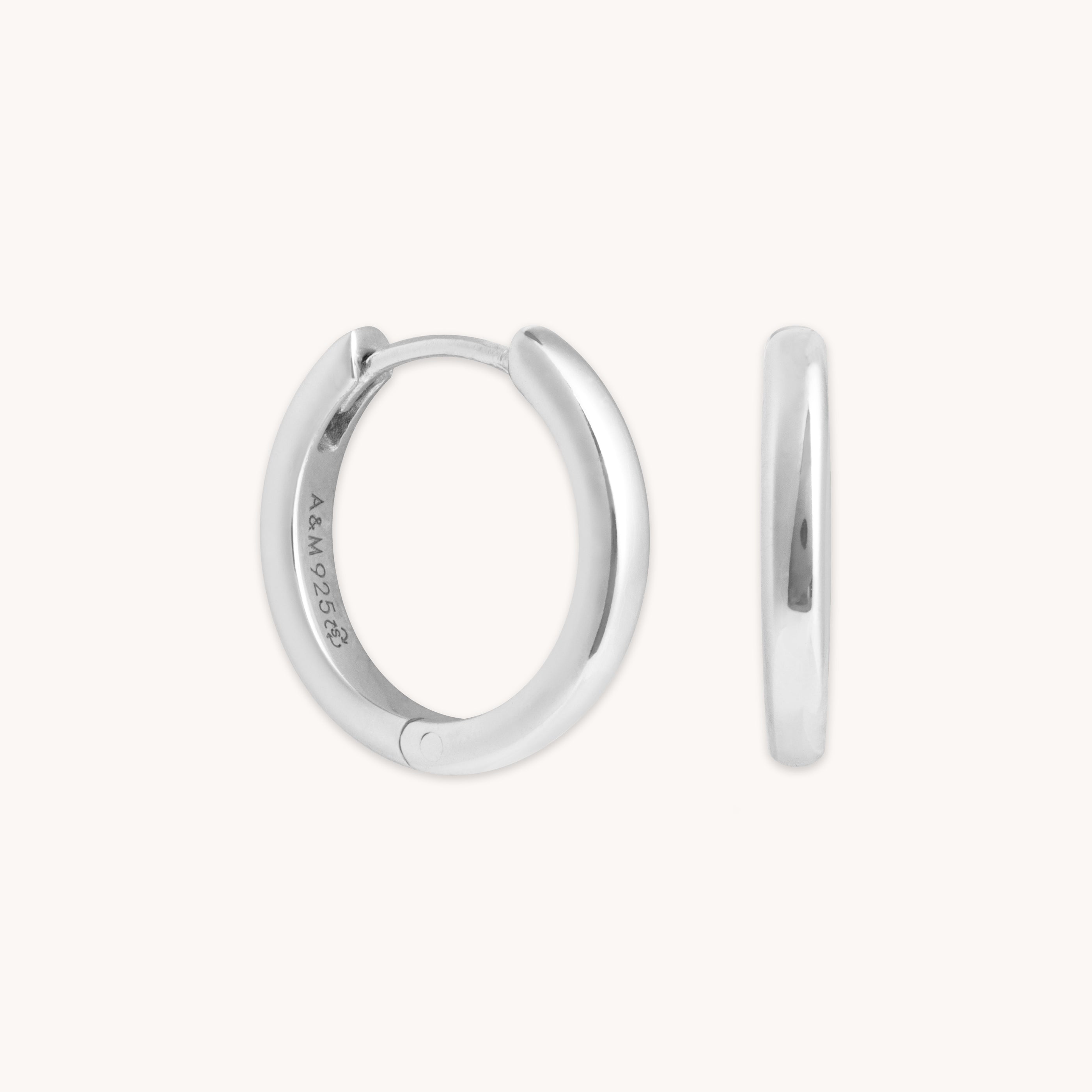 Charm Compatible Hoops - Essential Small Hoops in Silver - Hoop Earrings - Astrid &amp; Miyu