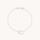 Orbit Topaz Bracelet in Solid White Gold