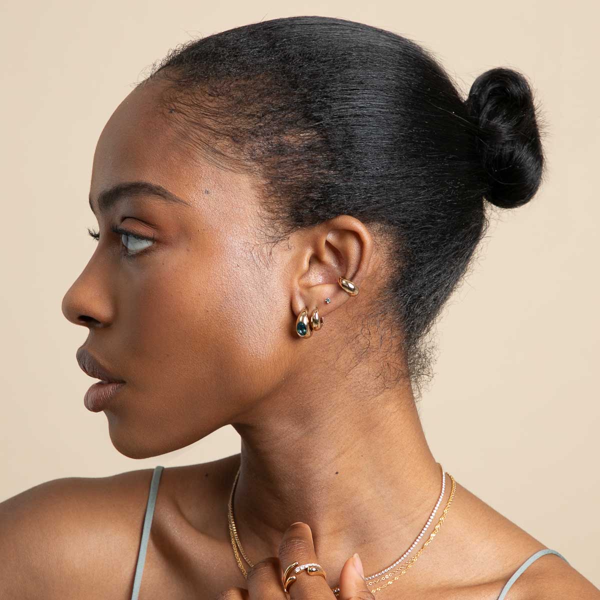 Dome Ear Cuff in Gold