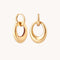 18k Gold Plated jewelry- Dome Link Hoops in Gold - Hoop Earrings - Astrid &amp; Miyu