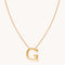 G Initial Bold Pendant Necklace in Gold