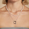 G Initial Bold Pendant Necklace in Silver