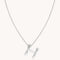 H Initial Bold Pendant Necklace in Silver