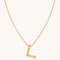 L Initial Bold Pendant Necklace in Gold