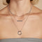 O Initial Bold Pendant Necklace in Silver