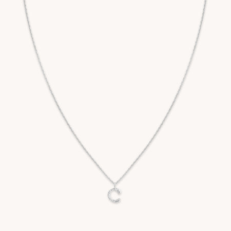 Sterling Silver Diamante Circle Pendant Necklace - Lovisa