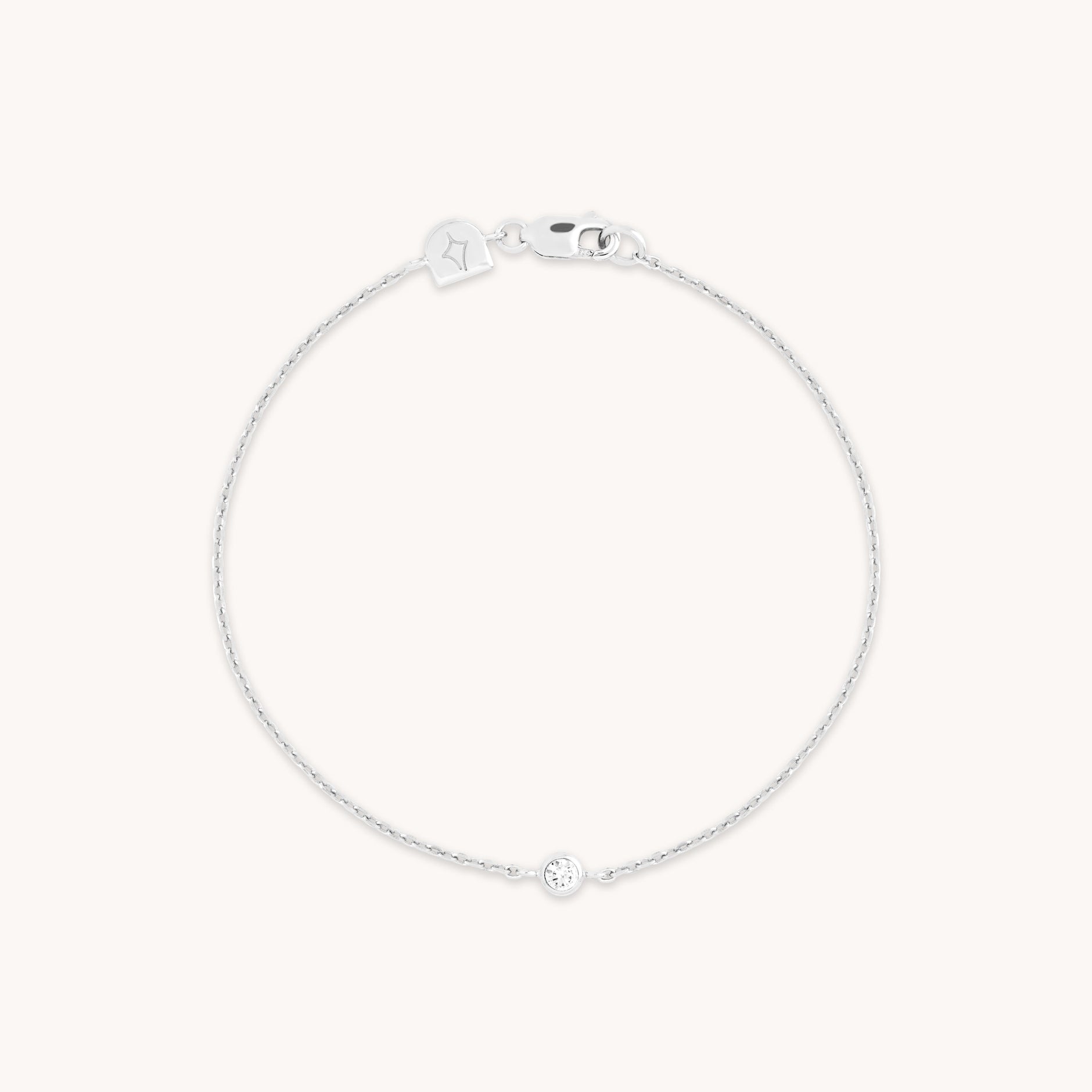 Essential Crystal Charm Bracelet in Silver