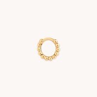 Essential Beaded Hoop in Gold