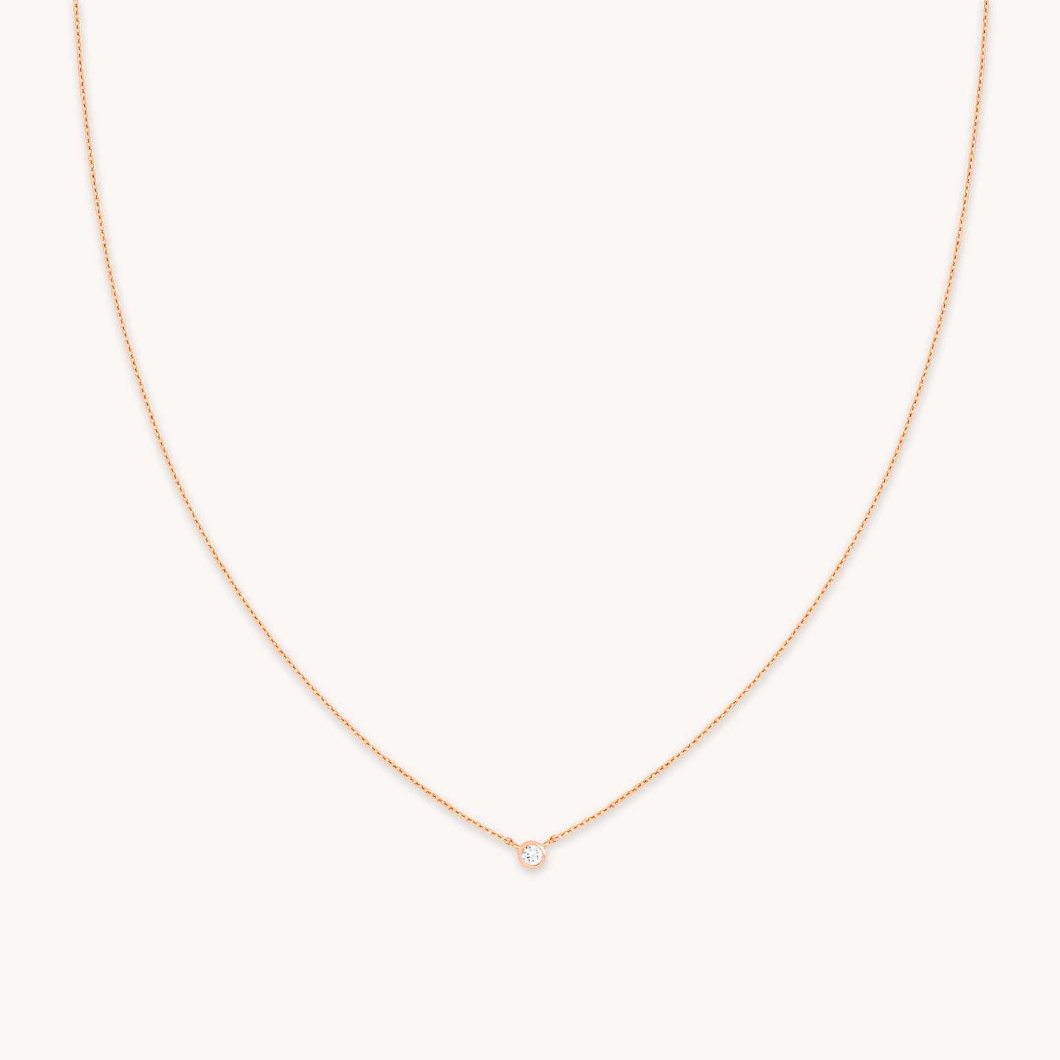 Essential Crystal Pendant Necklace in Rose Gold