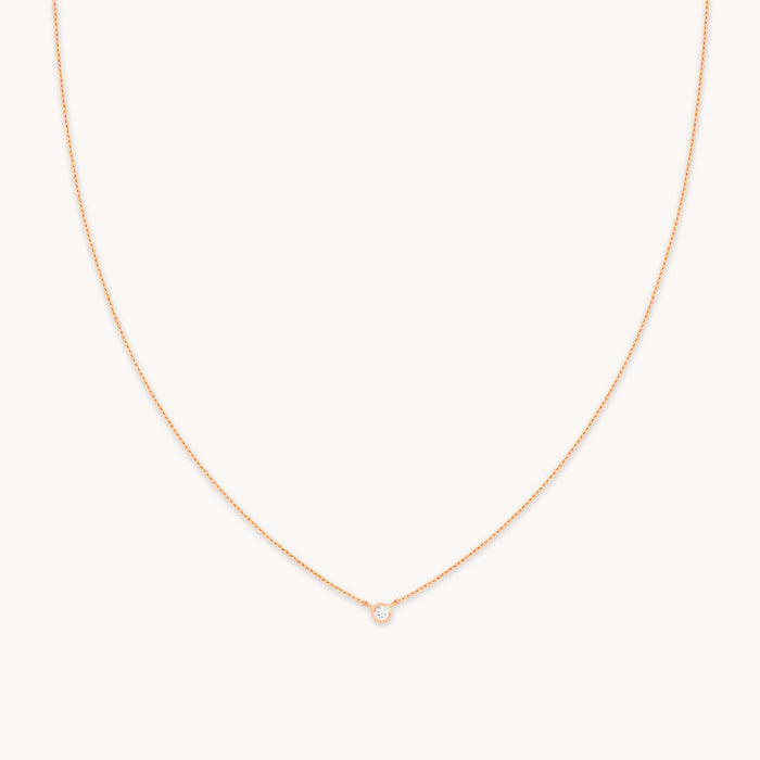 Essential Crystal Pendant Necklace in Rose Gold