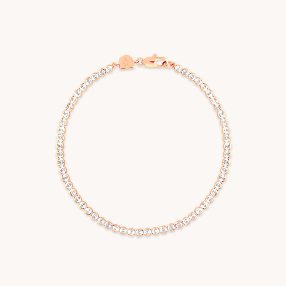 Gleam Bold Tennis Chain Bracelet in Rose Gold