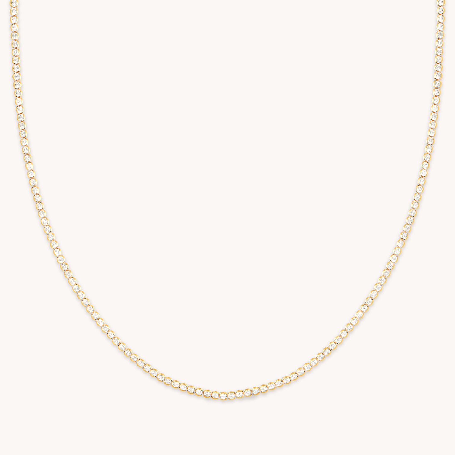 Gleam Tennis Chain Necklace in Gold